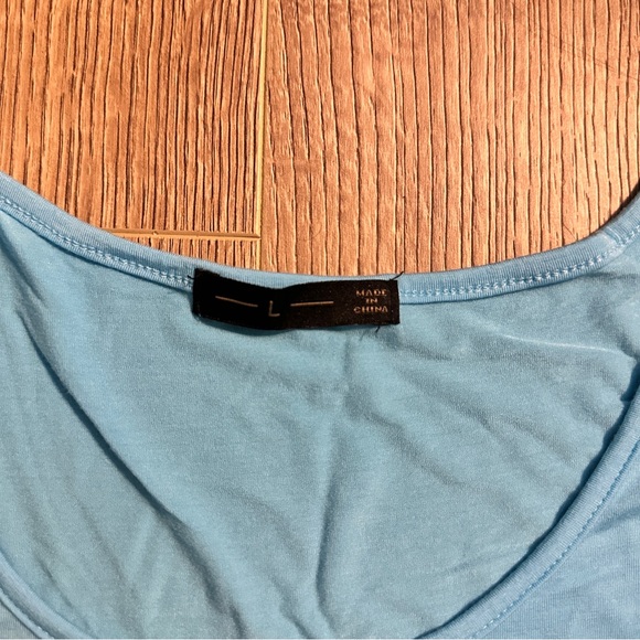 Women’s Maternity High Low Midi Turquoise Blue Dress in Size Large - Picture 3 of 10